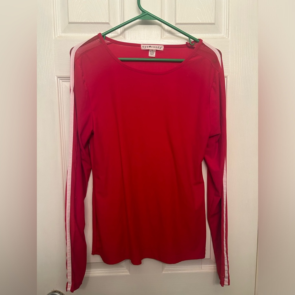 Eye Candy red long sleeve top very soft size XL